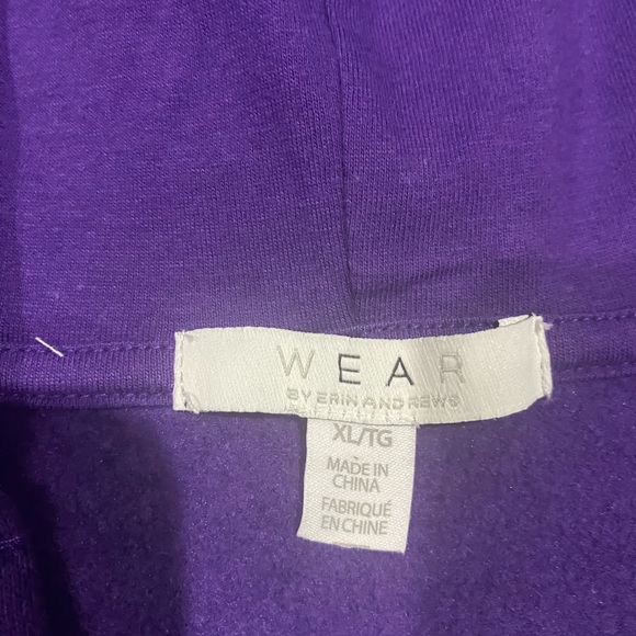 Wear by Erin Andrews Purple MN Vikings Cropped Hoodie - Picture 3 of 3